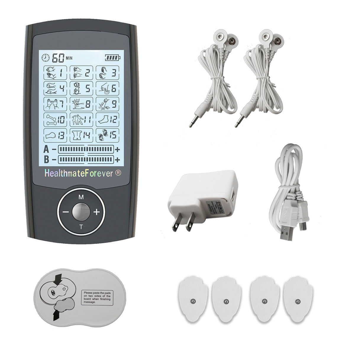 PRO15AB Pain Relief TENS Unit Muscle Stimulator 2 Year Warranty