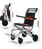 Highly recommended Ultra-Light Wheelchair Folding Portable Boarding Traveling Wheelchair with Hand Brake Lightweight Transport Wheelchair. *FSA or HSA eligible* - HealthmateForever.com