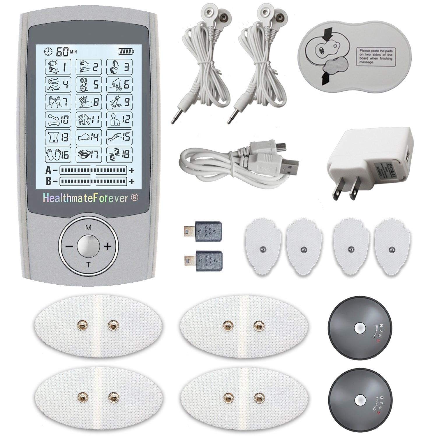 PRO18AB Pain Relief TENS Unit & Muscle Stimulator - 2 Year Warranty