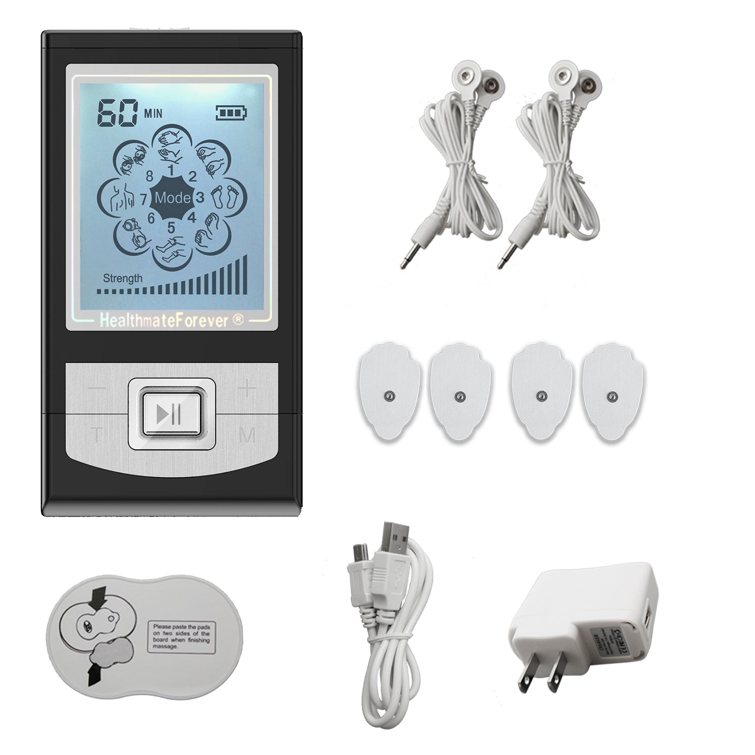 NK8ML TENS Unit for pain relief & Muscle Stimulator for workout relaxation injury recovery post surgery rehab - HealthmateForever.com