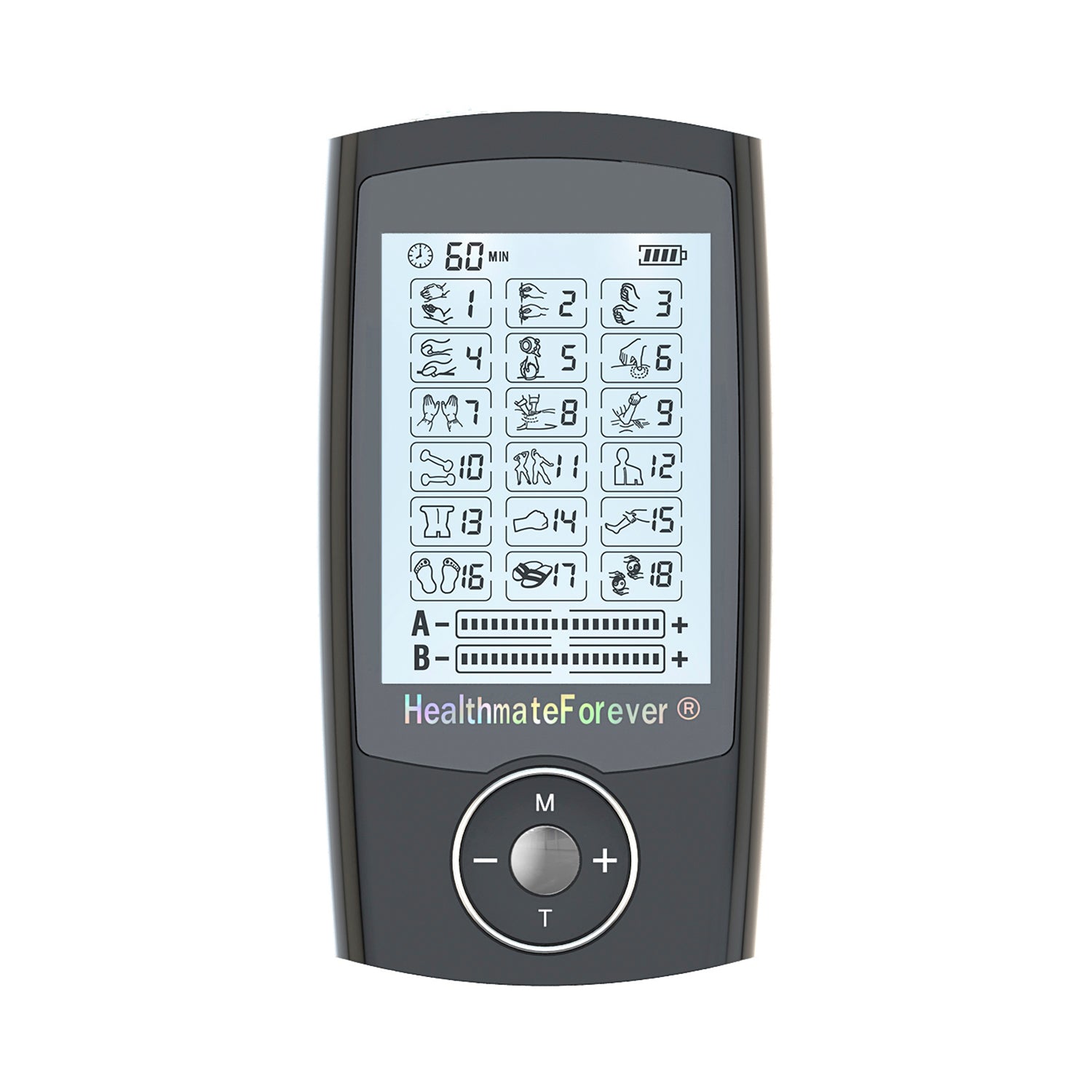HealthmateForever TS8AB Touch Screen Tens Unit & Muscle Stimulator (Black)