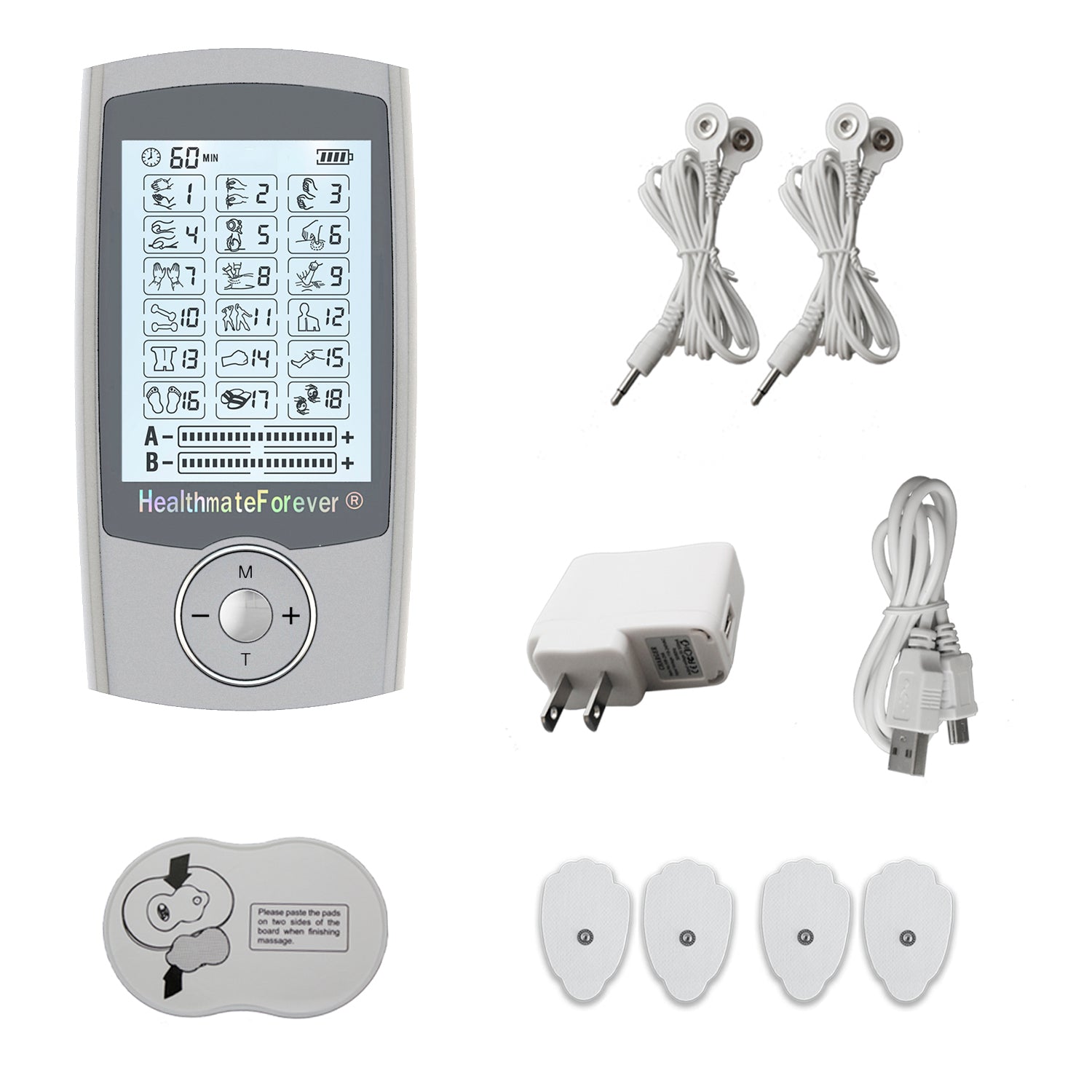 PRO18AB Pain Relief TENS Unit & Muscle Stimulator - 2 Year Warranty