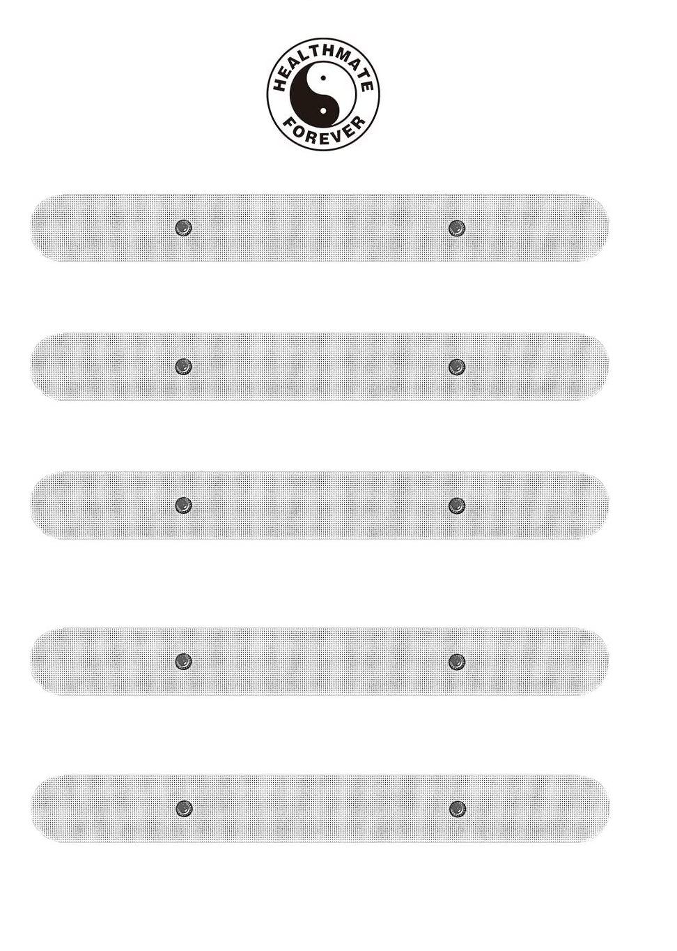 5 Pcs White Snap-On Long Strip Electrode Patches Pads - HealthmateForever.com