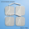 6 Sets (24 Pcs) Pin-Insert Square Electrode Patches Pads for YK15AB | YK15RC | CT15AB | ZT15AB +CT60AB | ZT60AB Pain Relief TENS Machines Muscle Stimulators - HealthmateForever.com