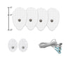 Assorted Combo A: 2 Pairs XL hand shaped pads, 1 small oval Snap-on Pads+ 1 4in1 Snap on Housing wire - HealthmateForever.com