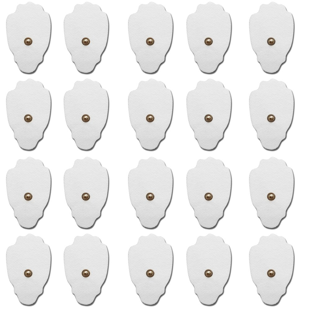 10 Pairs (20Pcs) White Snap-On Large Hand-Shaped Electrode Patches Pads - HealthmateForever.com