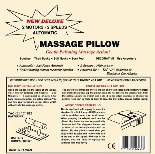 Pressure Activated Massage Pillow Olive Green - HealthmateForever.com