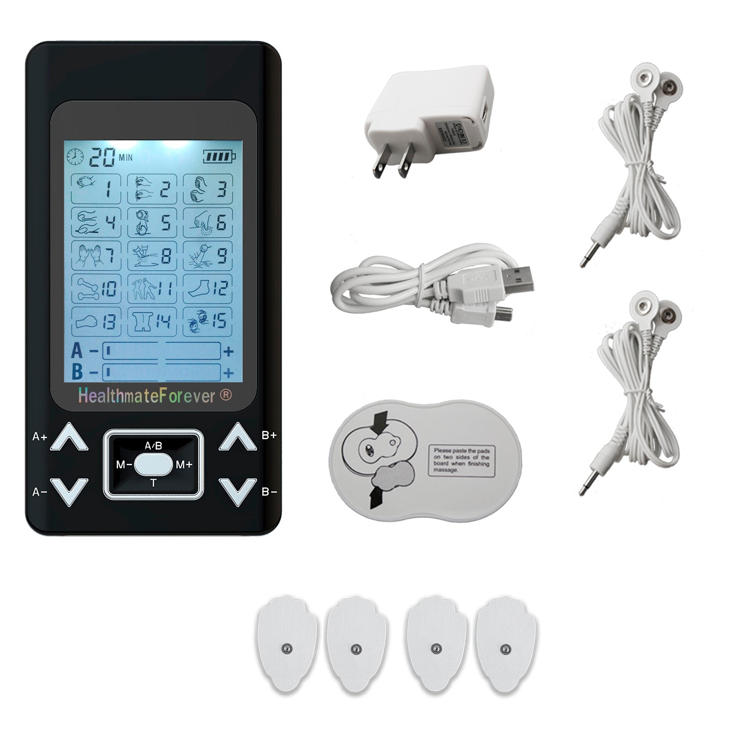 Rechargeable TENS Unit Machine - Electrical Muscle Stimulator for Pain  Relief & Arthritis & Muscle Strength - Medical