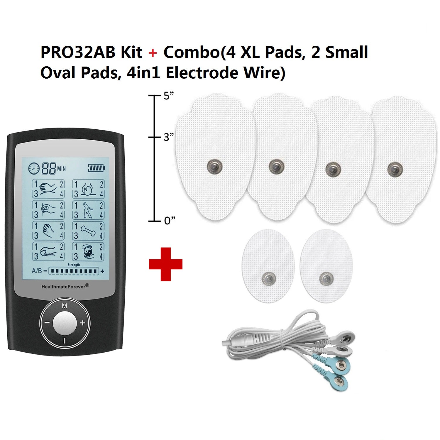 Rechargeable TENS Unit Machine - Electrical Muscle Stimulator for