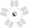 5 Pairs (10 Pcs) White Pin-Insert Large Gourd-Shaped Pads - HealthmateForever.com