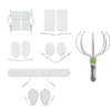 Assorted White Pin-Insert Repalcement Electrode Pads Combo + Head Massager - HealthmateForever.com