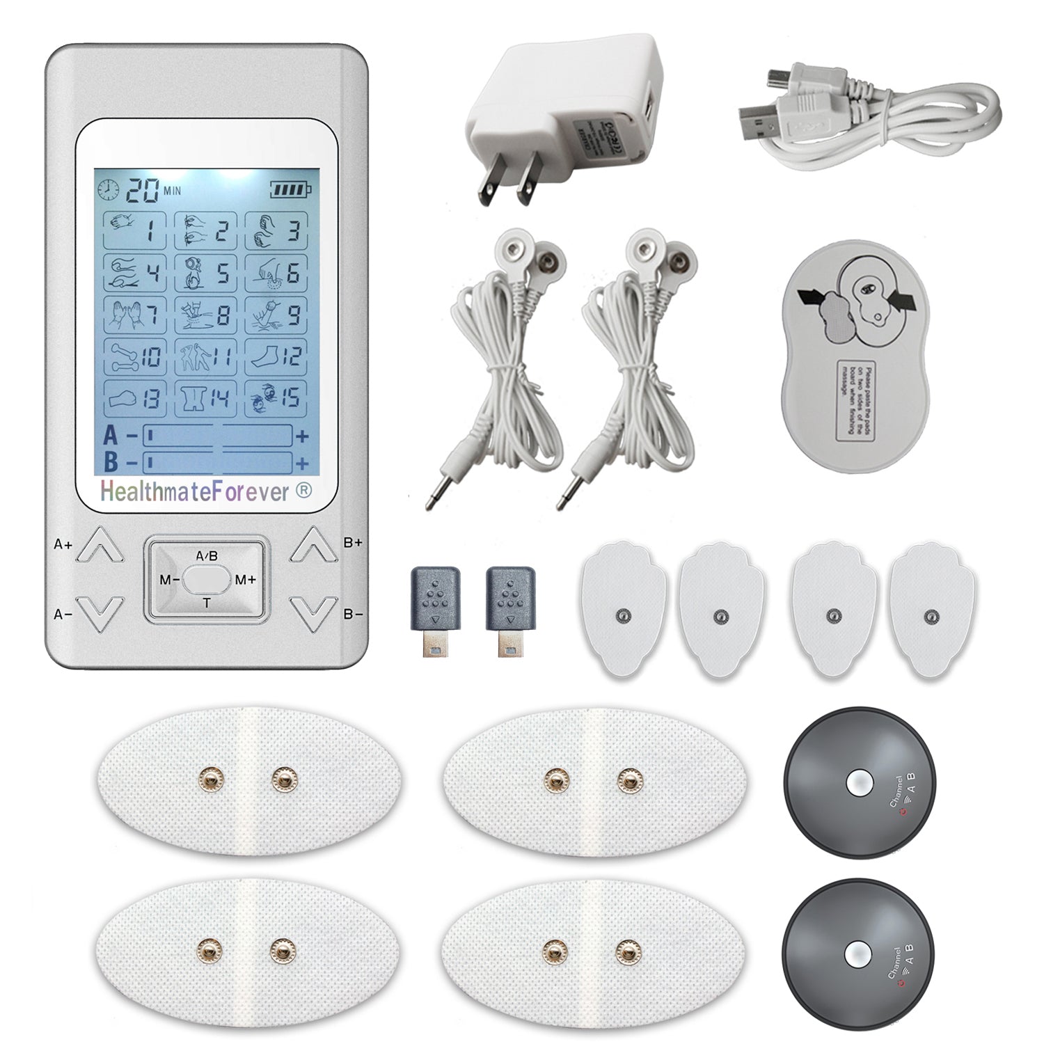 PRO15AB Pain Relief TENS Unit & Muscle Stimulator - 2 Year