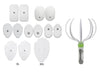 Assorted White Snap-on Pads Combo + Head Massager - HealthmateForever.com