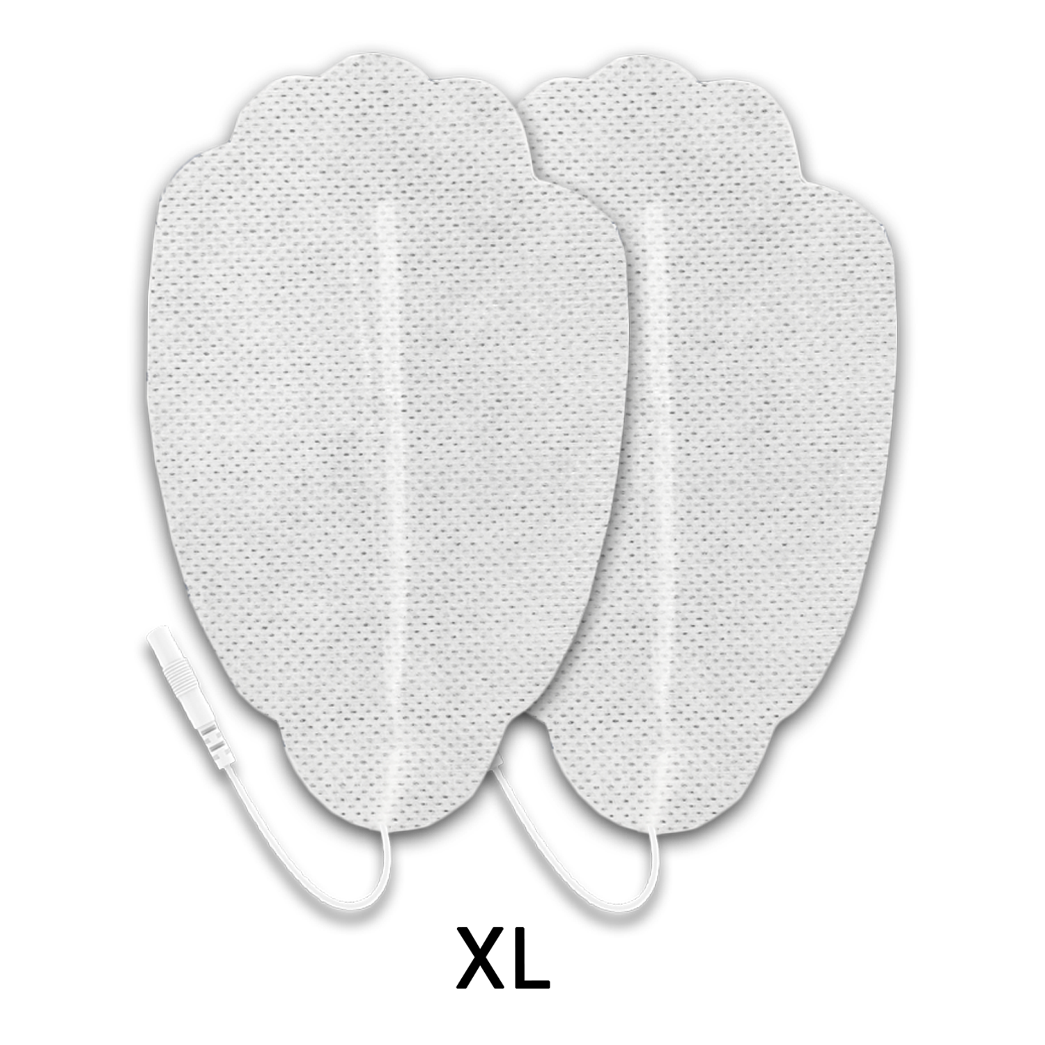 5 Pairs (10 Pcs) White Pin-Insert XL Hand-Shaped Pads for TENS & Muscle Stimulators (5"L x 3.25"W) - HealthmateForever.com