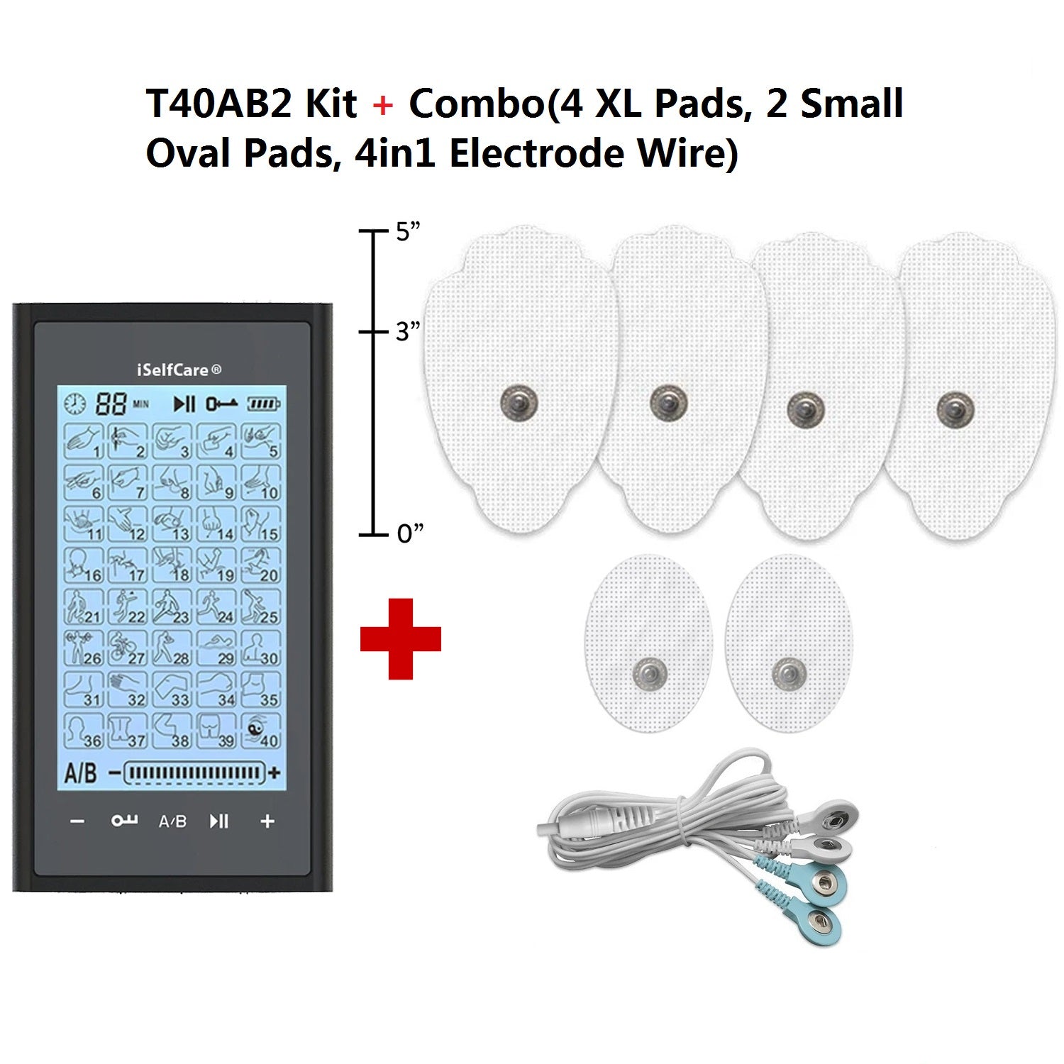 Tens Unit Pads [FDA 510(k) Cleared] 20 Pieces Medical Grade Blue