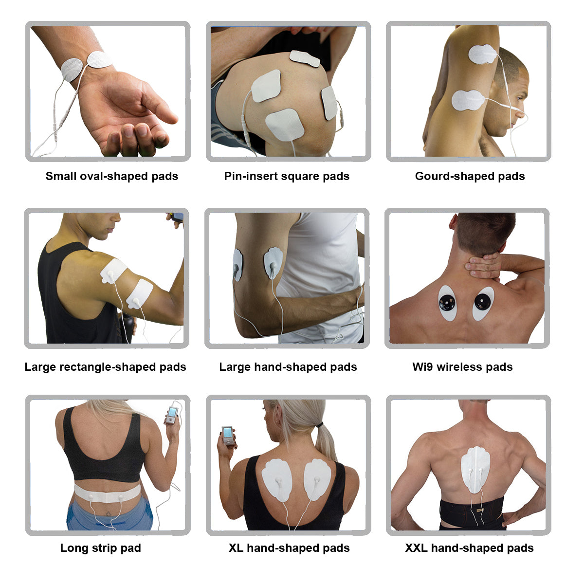 10 Pairs (20 Pcs) Red Pin-Insert Large Hand-Shaped Electrode Patches Pads  for YK15AB | YK15RC | CT15AB | ZT15AB +CT60AB | ZT60AB Pain Relief TENS Machines Muscle Stimulators - HealthmateForever.com