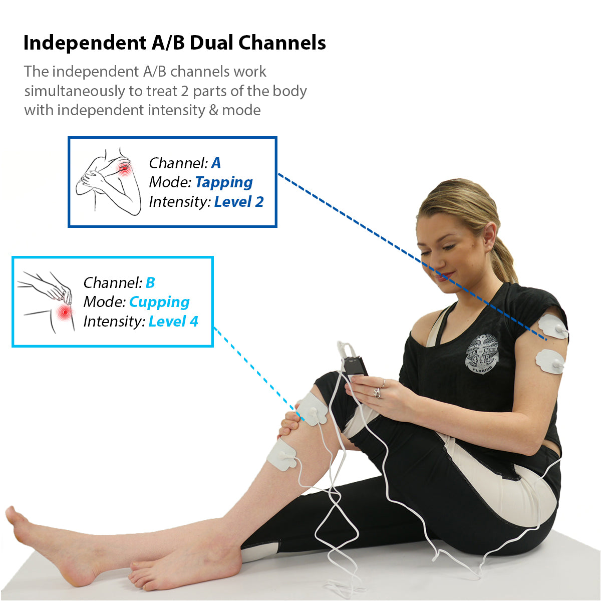 2020 Version 24 Modes NK24AB iSelfCare® TENS unit & Muscle Stimulator - HealthmateForever.com