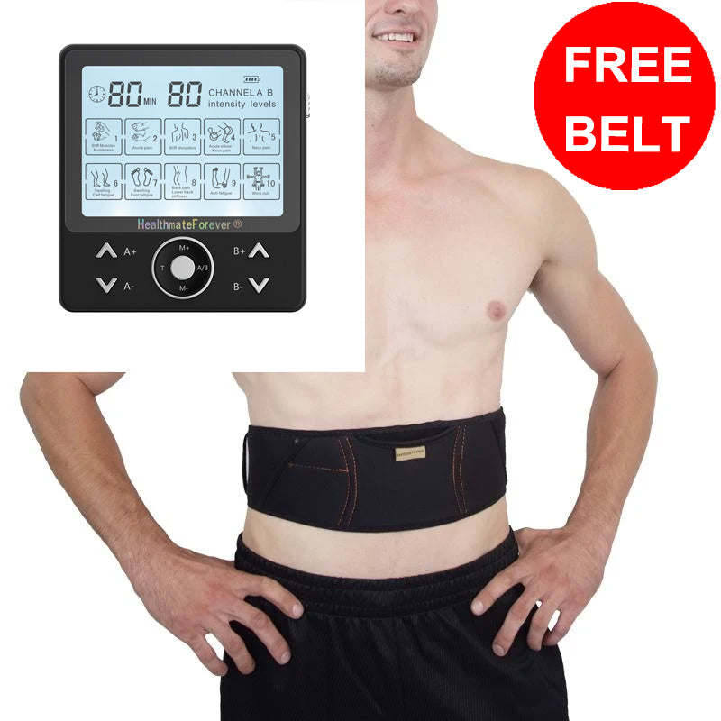 Free Massage Belt + Pro10AB2C TENS Unit & Muscle Stimulator - HealthmateForever.com