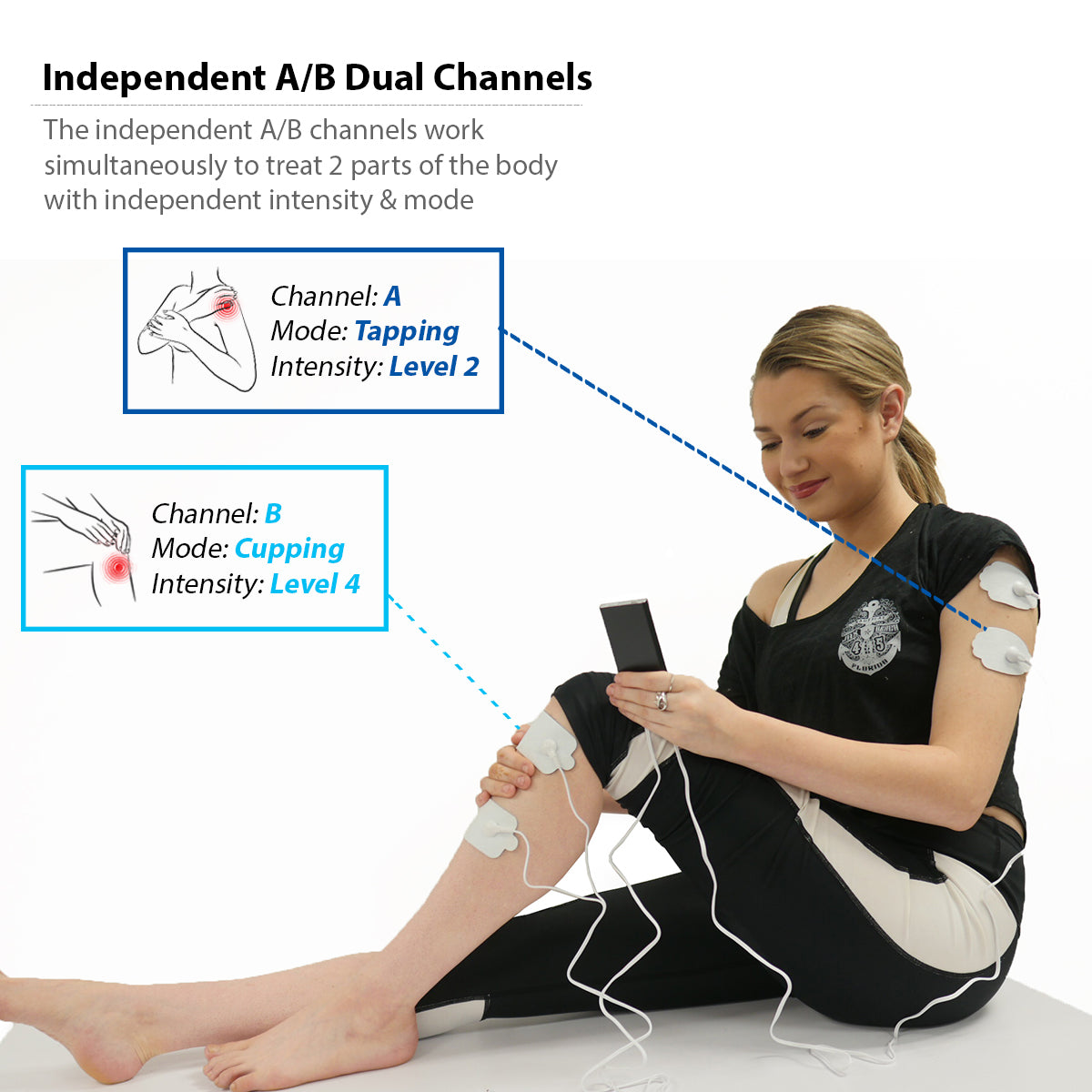 2020 Version 24 Modes PRO24ABQ iSelfCare® TENS unit & Muscle Stimulator - HealthmateForever.com