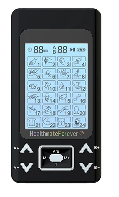 Dr. Boyd's Advanced X Touchscreen TENS & EMS Unit -32 Modes, 8 Settings,  Large Back-Lit Touchscreen Display, Dual Channel, Re-Chargeable Battery