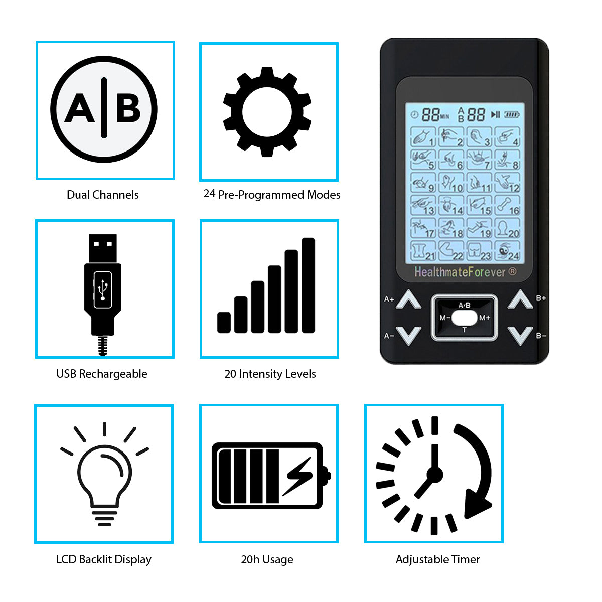 2-Channel Digital TENS Unit - Chiro1Source