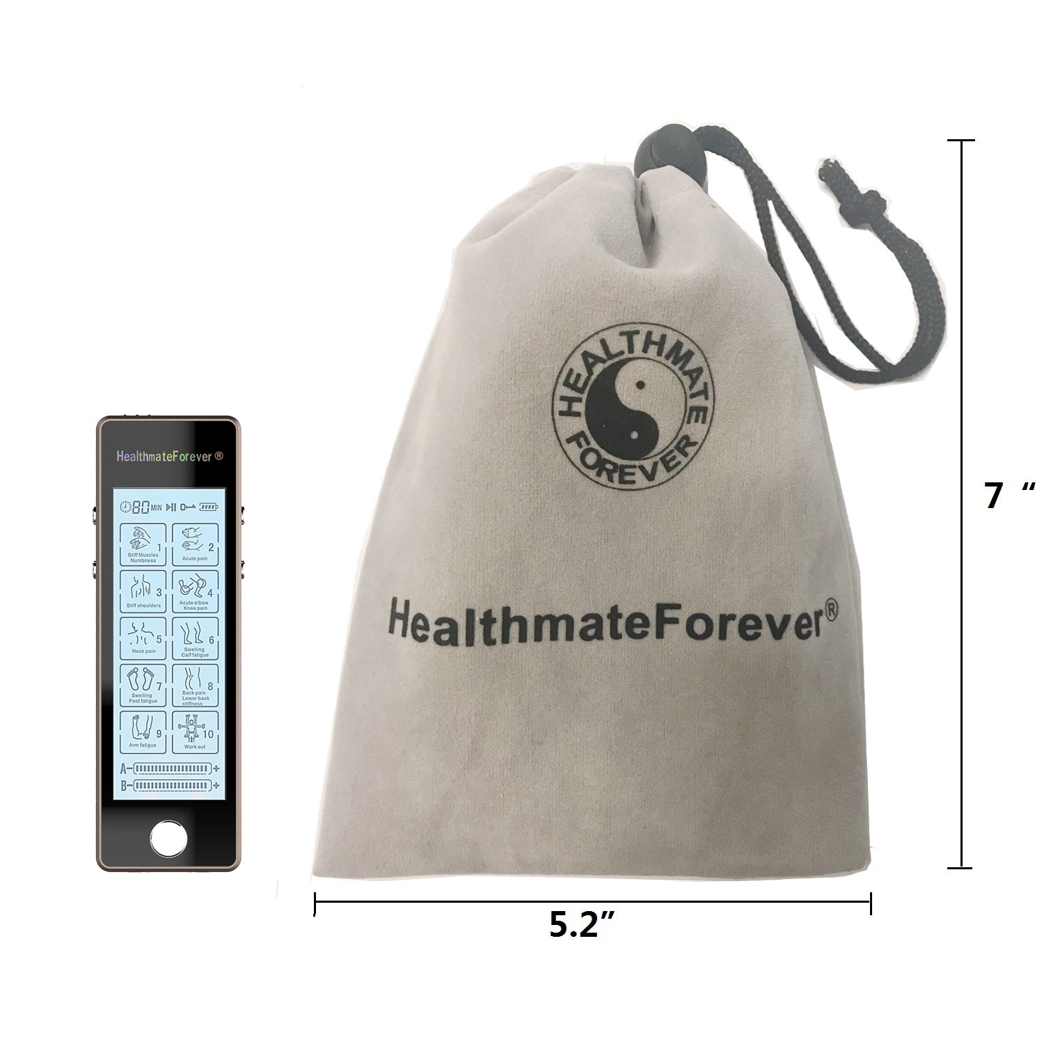 Touch Screen TS10ABV1 TENS Unit & Muscle Stimulator - HealthmateForever.com