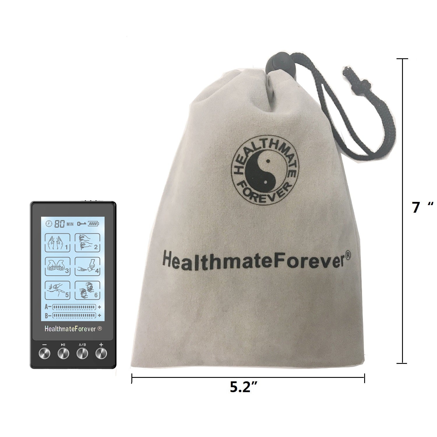 Touch Screen TS6AB TENS Unit & Muscle Stimulator - HealthmateForever.com