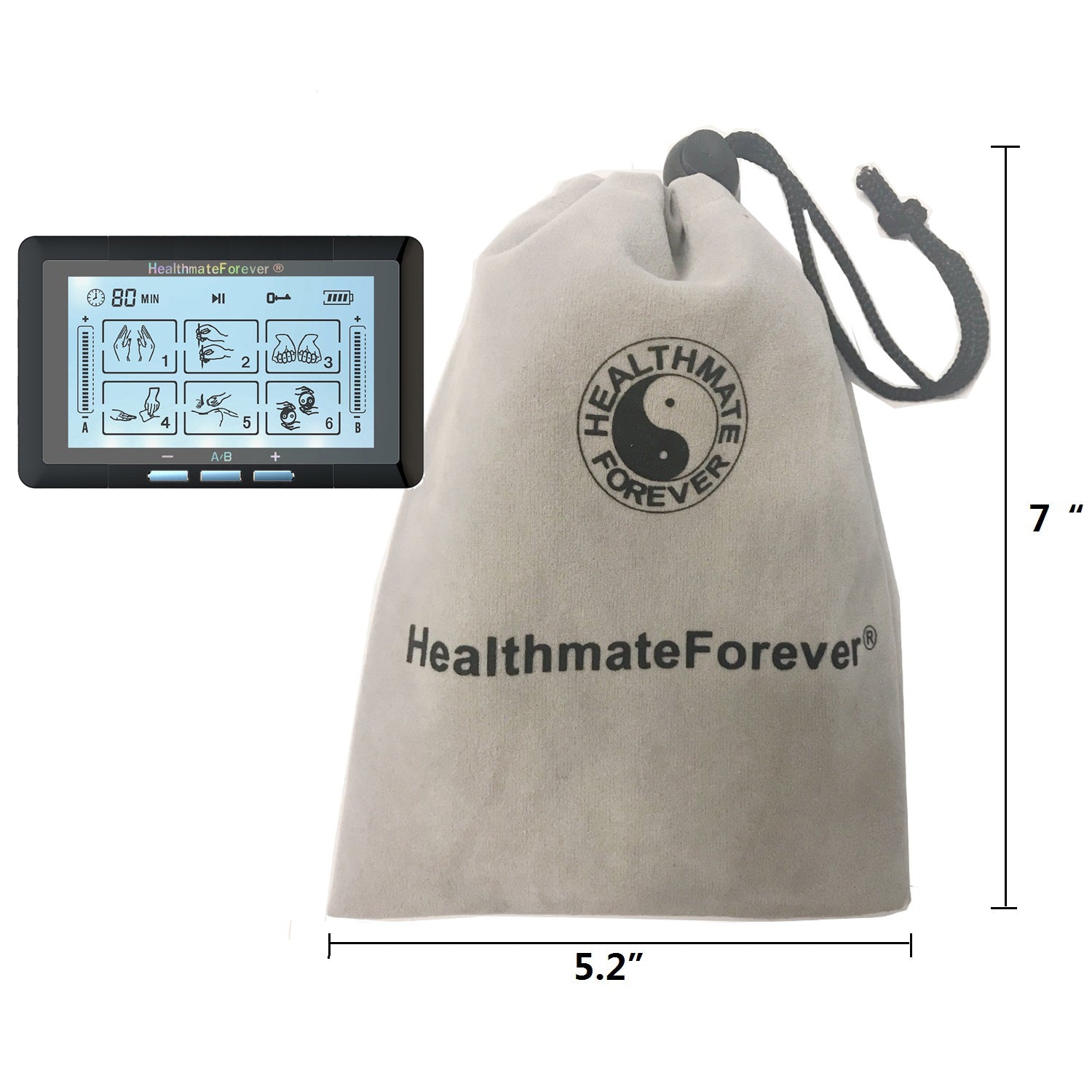 Touch Screen TS6ABH TENS Unit & Muscle Stimulator - HealthmateForever.com