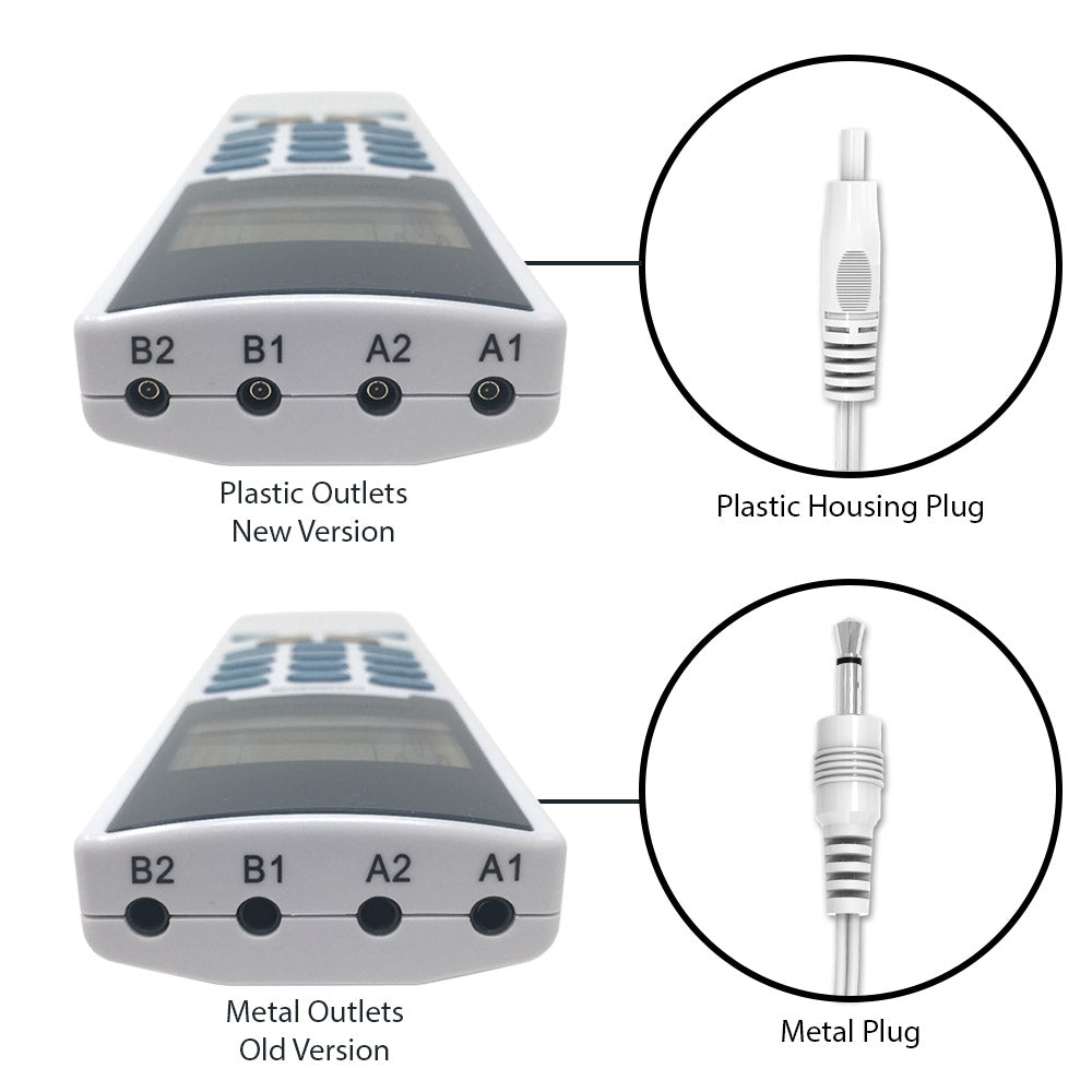 2 Sets of Pin-Insert Plastic Housing Dual-Leads Electrode Wires - HealthmateForever.com